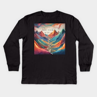 Find Your Way - The Psychedelic Journey Kids Long Sleeve T-Shirt